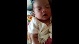Baby snores while sleeping!