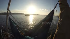 Sunset Ibiza boatlife beautiful timelapse