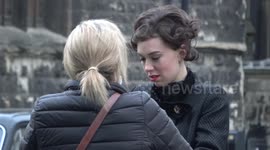 Vanessa Kirby suffers 'helmet hair' after filming 'The Crown'