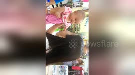 Newsflare Edit - Baby's Pick a Boo moment