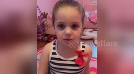 Newsflare Edit - 4 year old girl with a middle finger