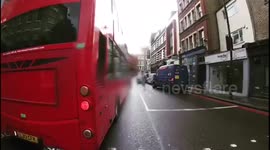 Cyclist rear-ends bus as he fails to stop on time