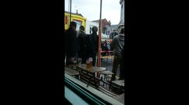 March for England & Antifascists Street Fight Brighton 2014 (1)