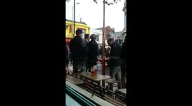 March for England & Antifascists Street Fight Brighton 2014 (2)