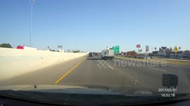 Heavy traffic on highway causes a mess