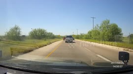 Truck tries to hit SUV