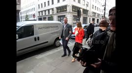 Ola and James Jordan arrive at Lizzie Cundy's birthday party