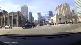 Foodora Cyclist gets Doored on Bay Street