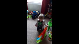 Chuffed with new toy