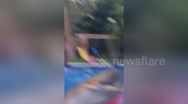 Newsflare Edit - Man fails to 'surf' on a canoe