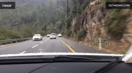 Jerusalem: Driver gets clipped on freeway turn