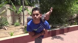 Boy vying for world record for most flexible man