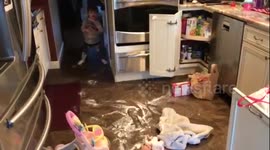 Olivia makes a mess