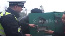 Lorry driver smashes speed camera after getting caught speeding