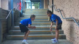 Children Dabbing and Bottle Flipping Craze N652