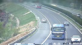 Car drives in wrong direction and reverses on motorway