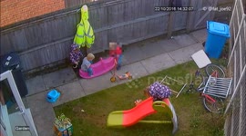 Fearless 2 year old demonstrates how NOT to use a slide