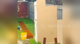 Newsflare Edit - Builders play cruel outdoor toilet prank on colleague