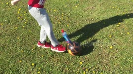 Boy takes the 'bottle flip challenge' to a new level