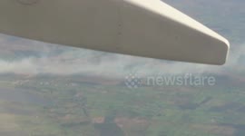 Gorse fire over Mayo Ireland
