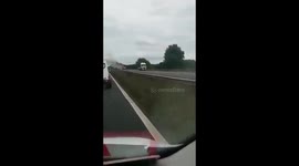 Big ass Lorry trailer on fire uk (A19)