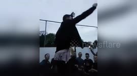 Newsflare Edit - Chris Basham give us a song!! Basham, Basham give us a song!! SUFC player sings to fans in the pub.