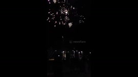 Fireworks at the White Tower For PAOK's win