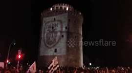 PAOK FANS CELEBRATE THE GREEK CUP #1