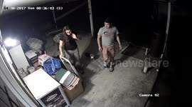 Couple and their dog flee when they spot a frog