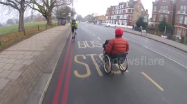 Wheel chair attached to e-bike