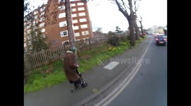 OAP on scooter