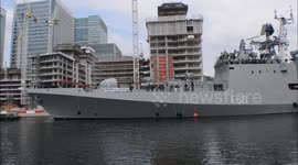INS TARKASH F50 visits Canary Wharf, London on a goodwill visit