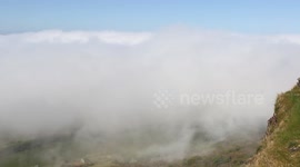 Above Sea Fog Blanket On Binevenagh Mountain