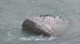 Stunning view of Niagara Falls amid record high water levels of lake Ontario