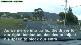 Dash Cam - Brake Checking - with captions