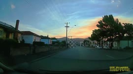 Dash Cam - Sunset footage, Tasmania