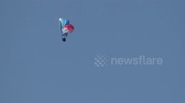 Paragliding parachute crash