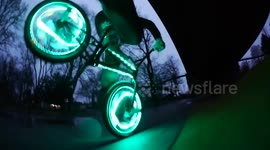 Crazy BMX & Parkour with LED Lights!