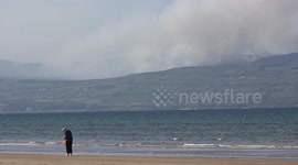 Big gorse fire over Donegal, Northern Ireland