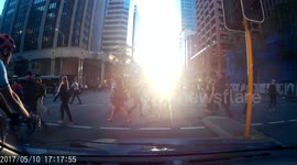 Cyclist Runs Red Light - Perth