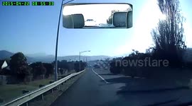 Dash Cam - Driver cutting across oncoming traffic.