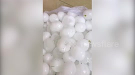 Golf ball-sized hail stones hit southeastern China during major storm