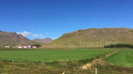 Driving by a Farm on Iceland’s Snæfellsnes Peninsula