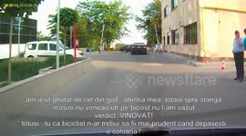 dashcam - near miss - i almost hit a bicyclist