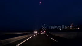 The drunk driver doesn't see an other car (dashcam)