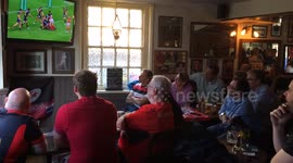 Saracens fans cheer a try in the Champions Final against Clermont