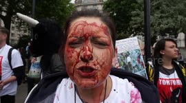 The London Anti Bullfighting Protest In Solidarity with Madrid