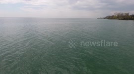 Lake Ontario: record high water levels drone footage