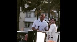 The Rock at Baywatch Premiere In Miami