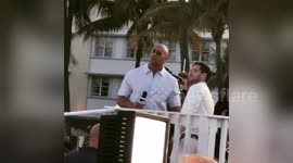 The Rock at Baywatch premiere in Miami
